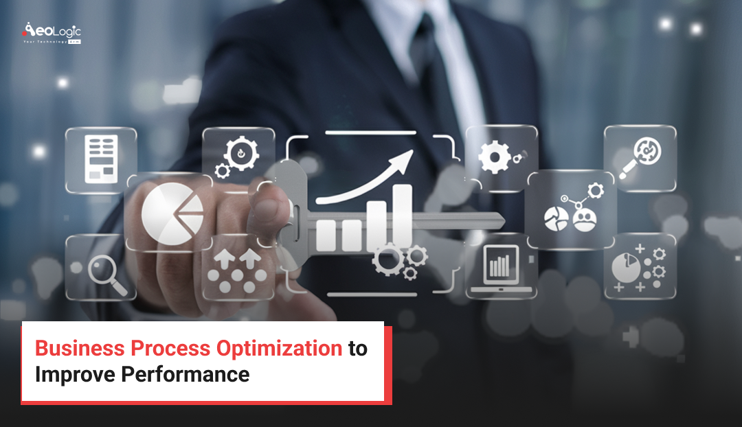 Business process optimization showing performance growth